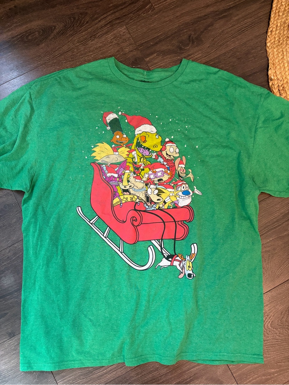 Nickelodeon 90s Cast Vintage Christmas Ugly Sweater Mens T-Shirt XXL